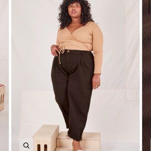 NWOT Big Bud Press Espresso Brown Trouser Petite 2XL